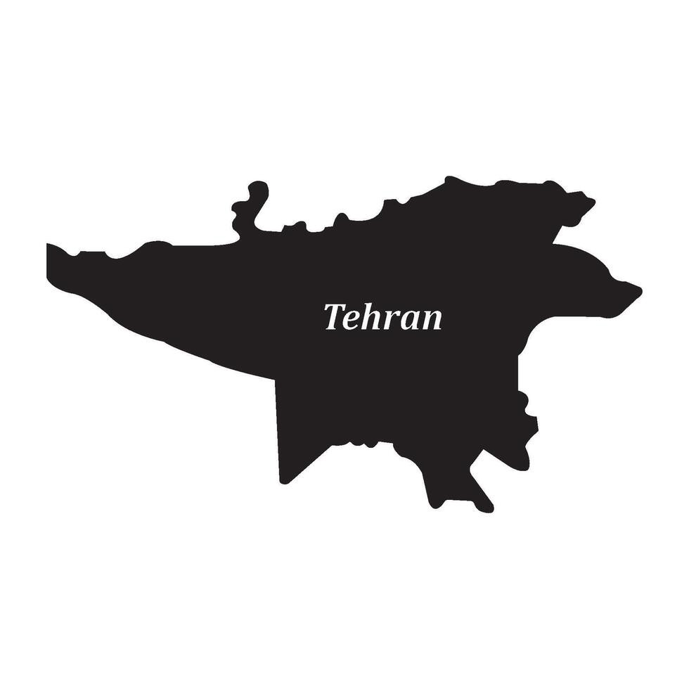 Map of Tehran, capital of Iran logo design vector