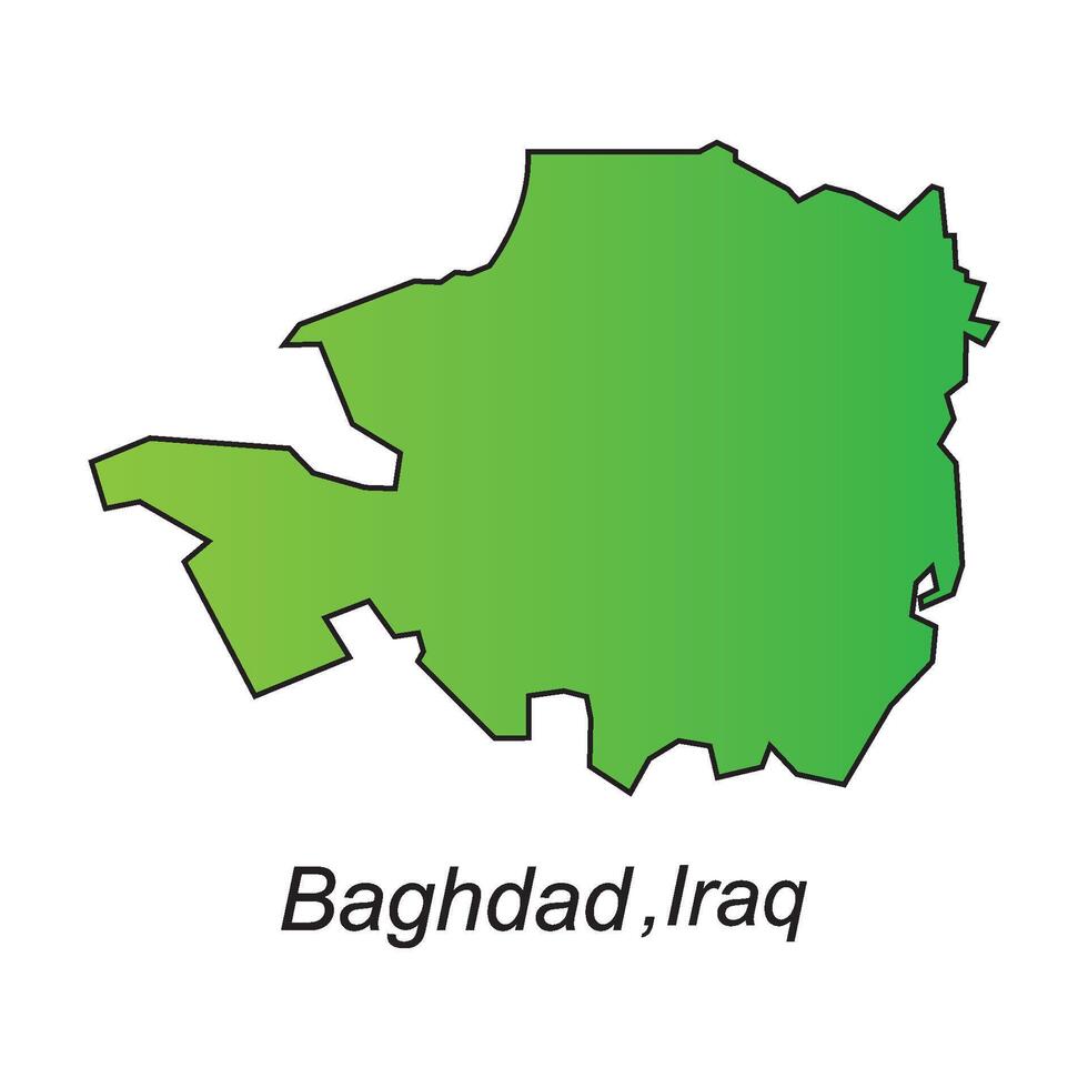 map of Iraq's capital, Baghdad design vector