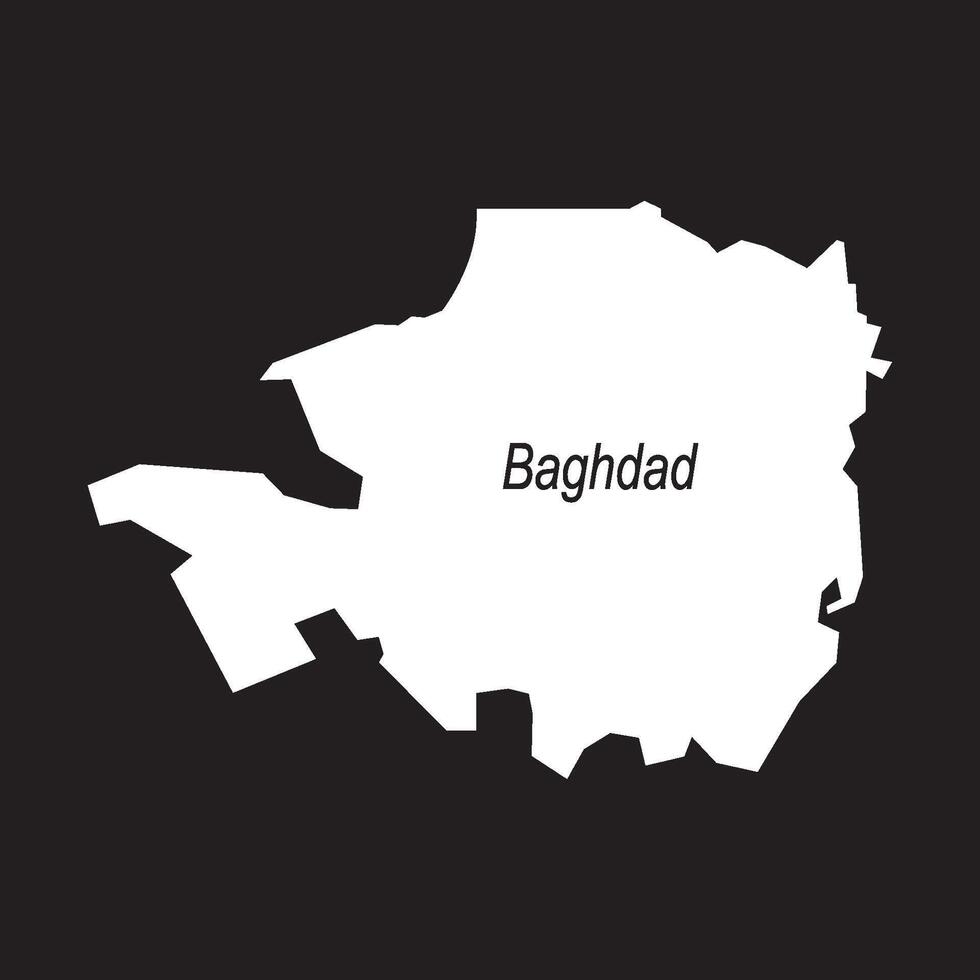 map of Iraq's capital, Baghdad vector