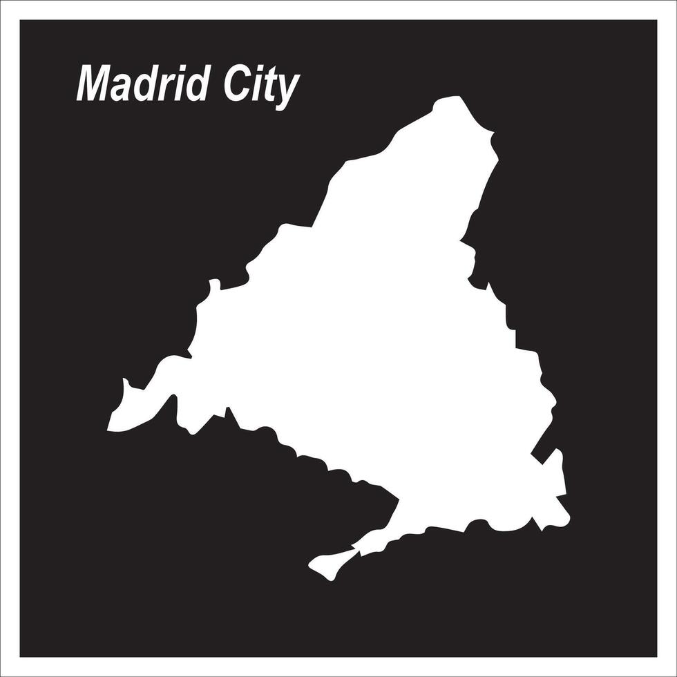 Map of Madrid,Spain vector