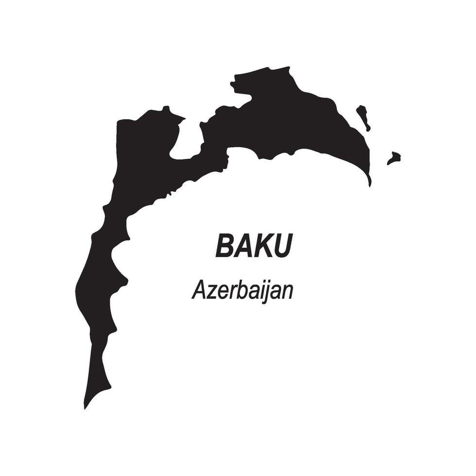 map of Baku the capital of azerbaijan design vector