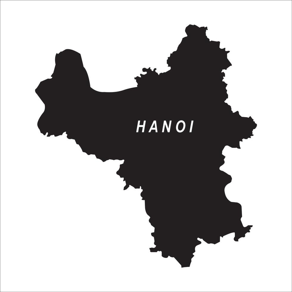map of hanoi, vietnam vector