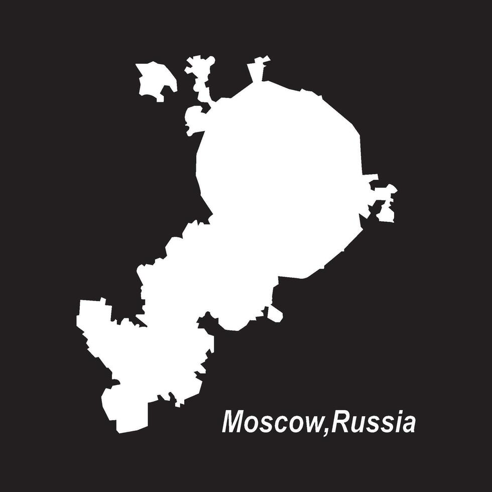 Moscow city map design vector