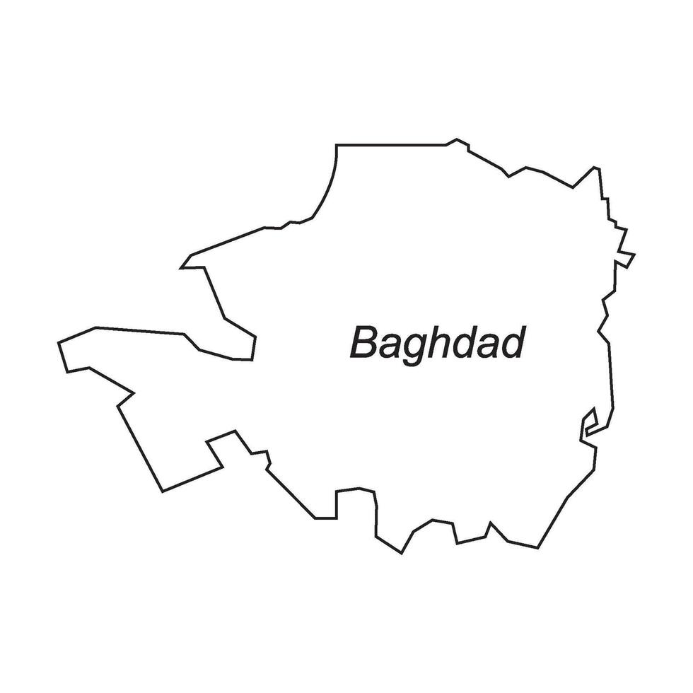 Baghdad city map vector