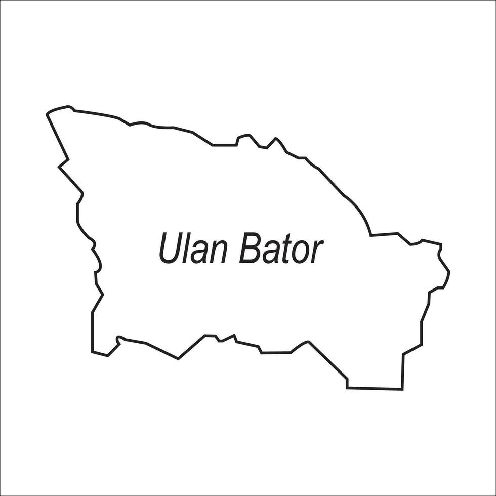 Map of Ulaanbaatar,Mongolia vector
