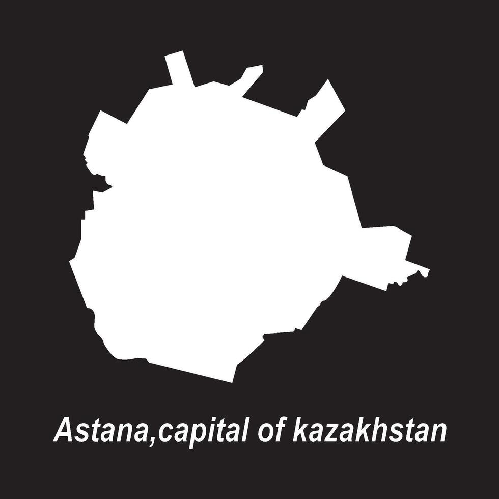 Map of Astana, capital of Kazakhstan design vector