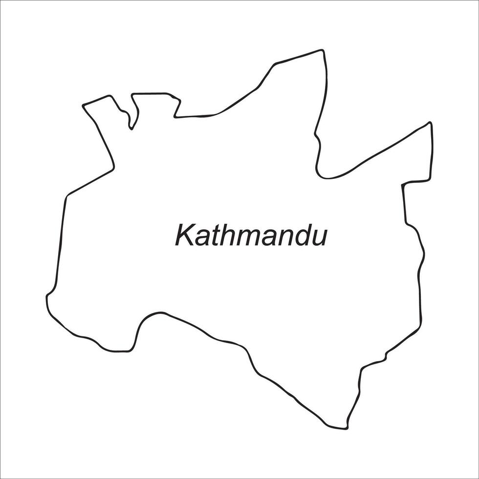 Map of Kathmandu, Nepal vector