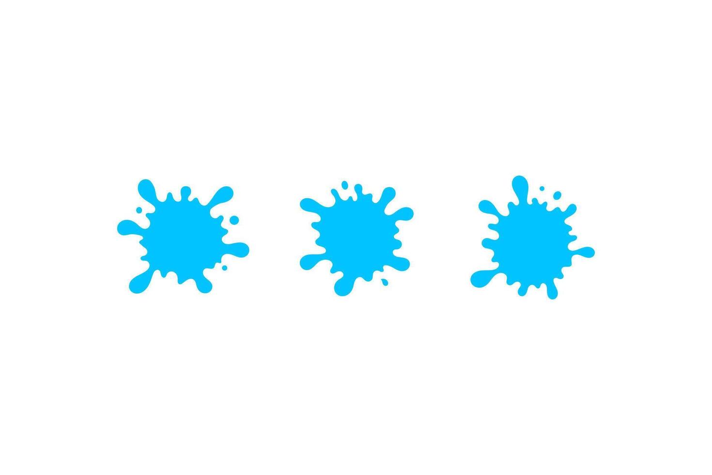 paint splatter or water splash element set vector