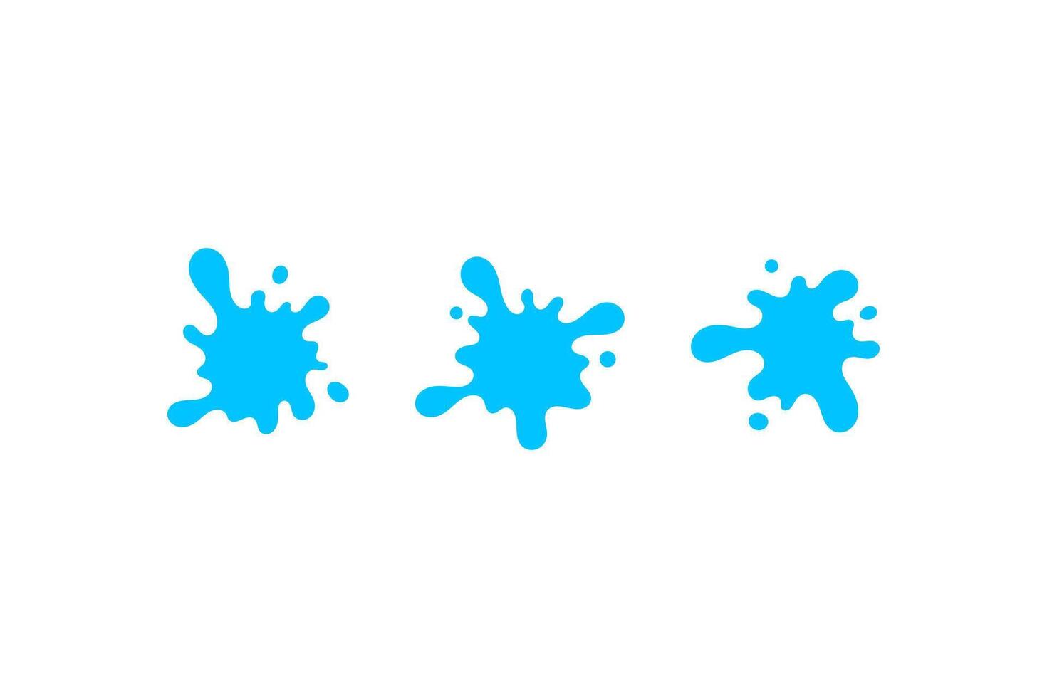 paint splatter or water splash element set icons vector