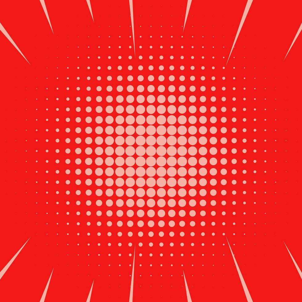 red background with comic style effects and elements vector