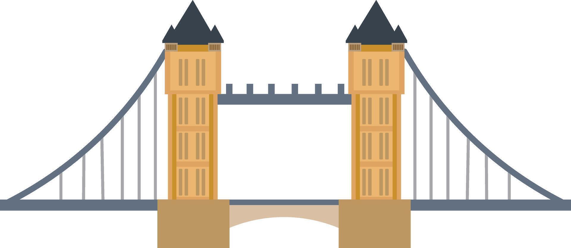 Illustration of Tower Bridge in London vector