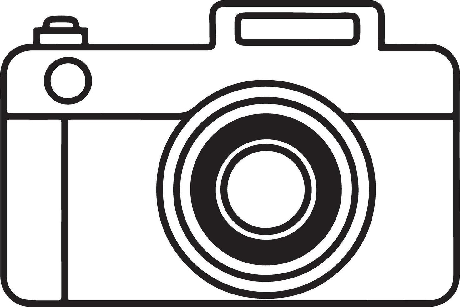 Bold Digital Camera Outline Coloring Page vector