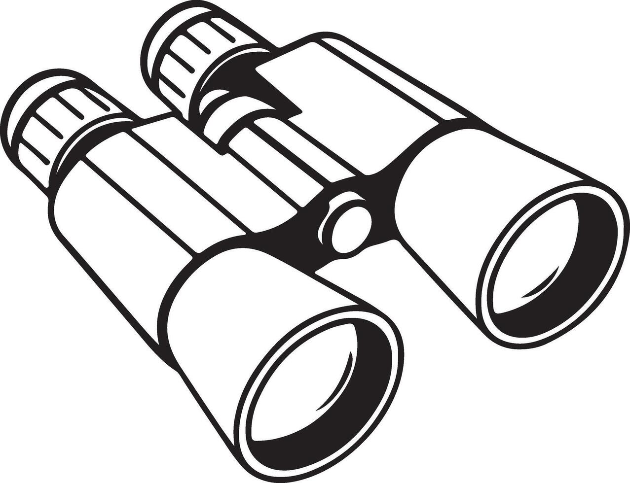 Clean Binocular Outline for Coloring vector