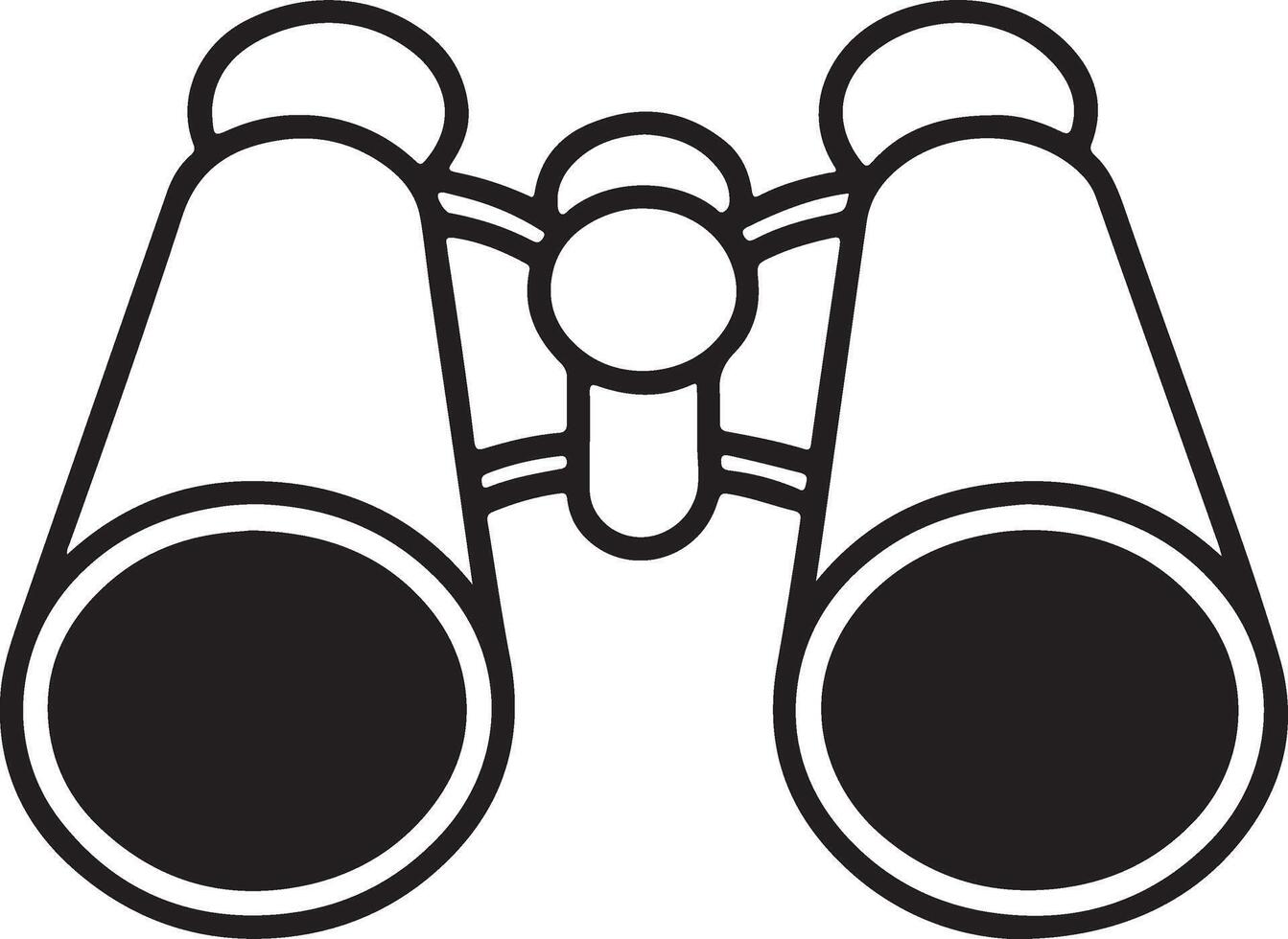 Minimalist Binocular Coloring Page in Format vector