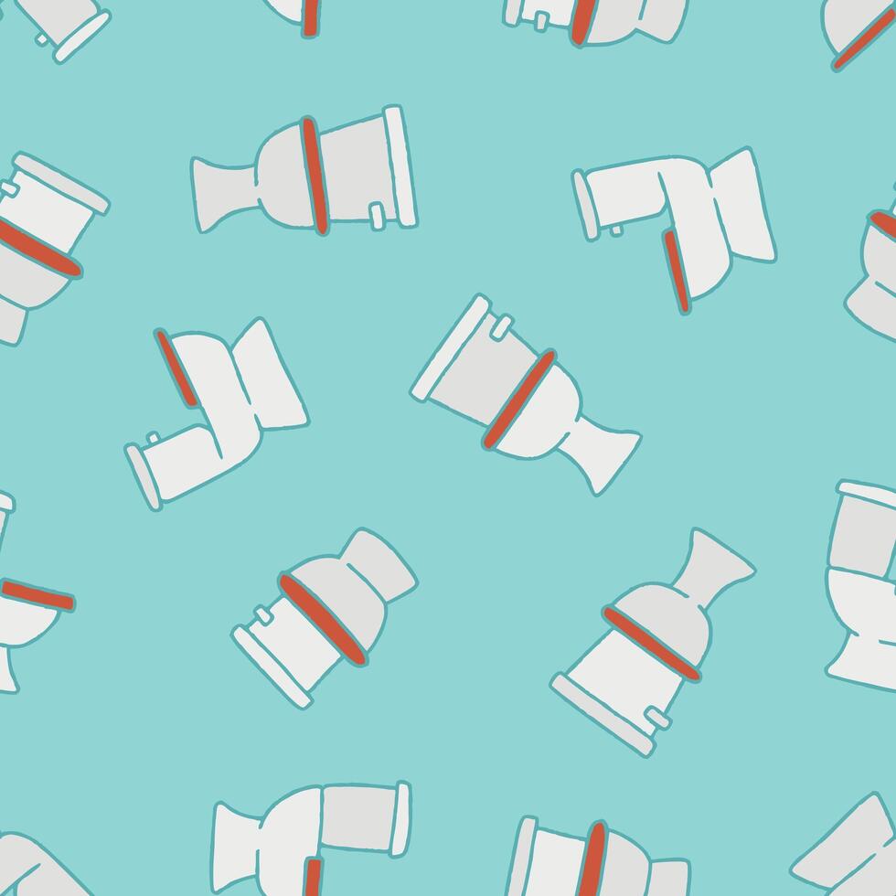 Bunch of Toilet Seamless Pattern illustration Design vector