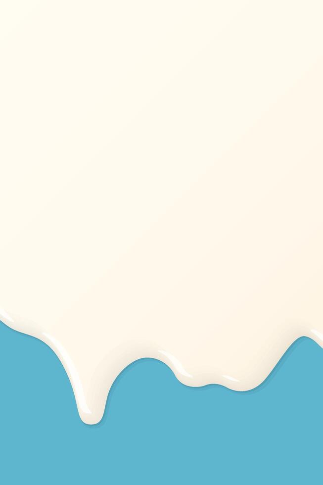 Fresh milk pouring on light blue vertical background graphic illustration have blank space. vector