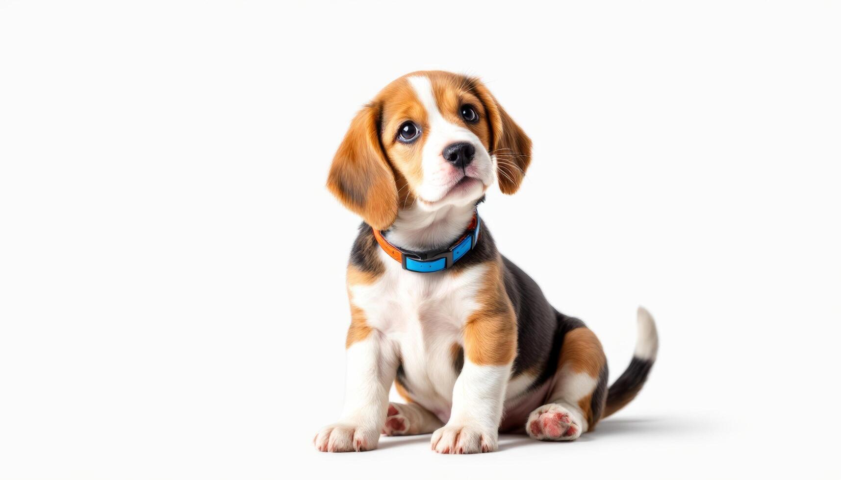 Adorable Beagle Puppy A Charming Studio Portrait photo