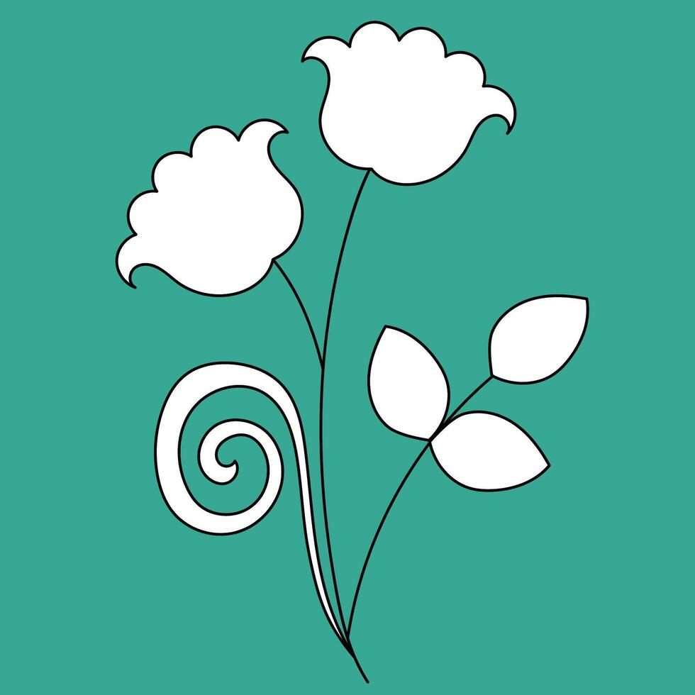 Minimalist Flower and Leaf Line Illustrations vector