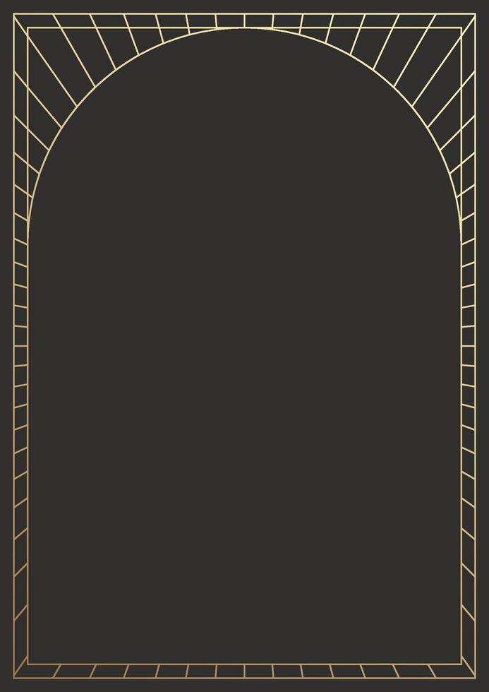 Elegant Golden Frame with Vintage Abstract Design vector