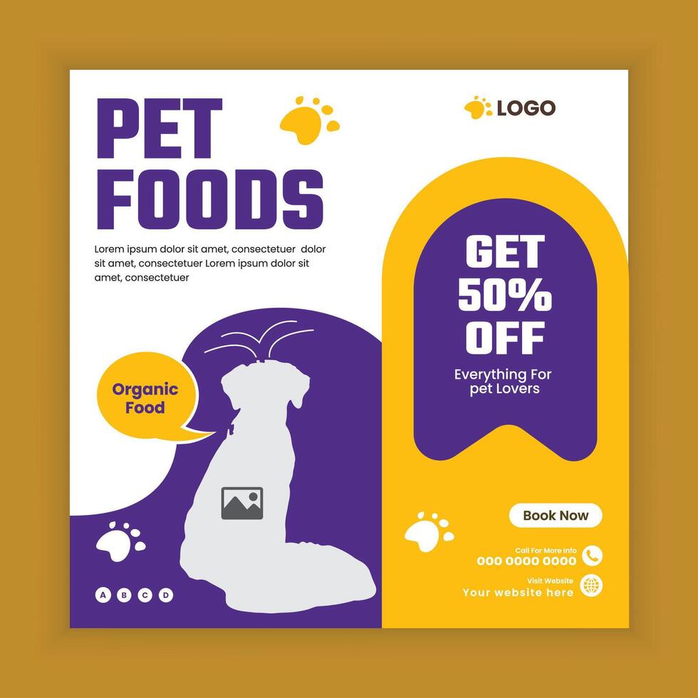 Versatile Pet Business Online Banner and Social Media Post Design vector