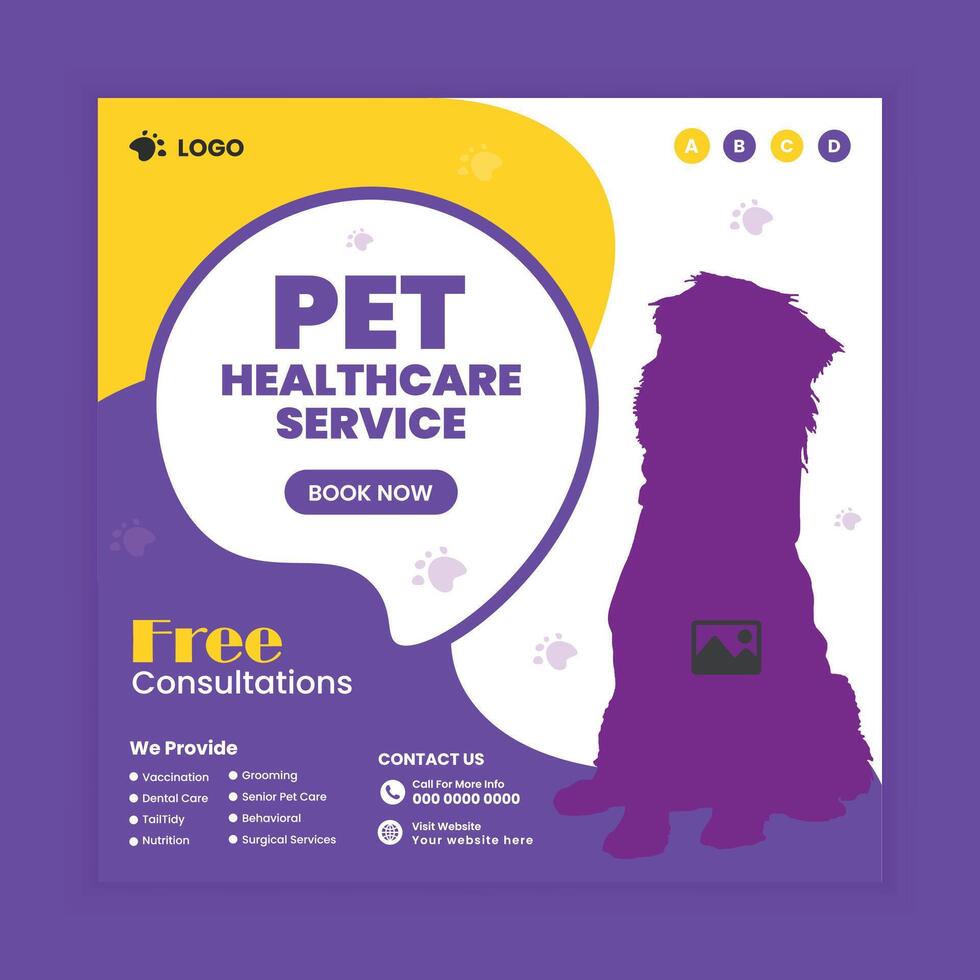 Eye-Catching Pet Care and Adoption Banner Design for Social Media vector