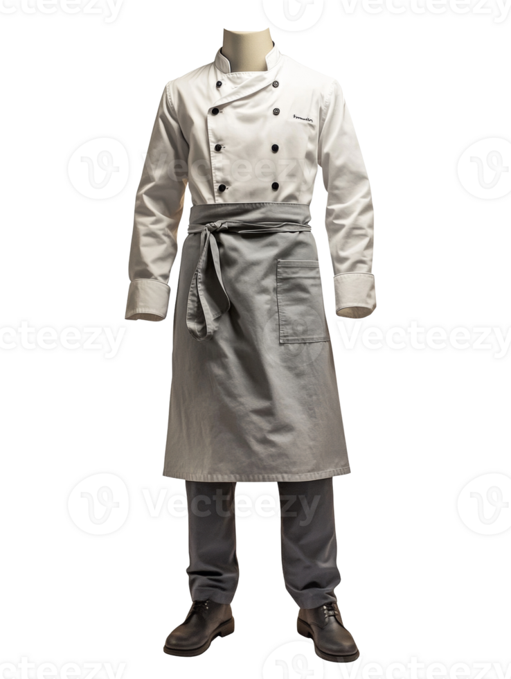 Chefs Uniform Complete With Apron And Shoes png