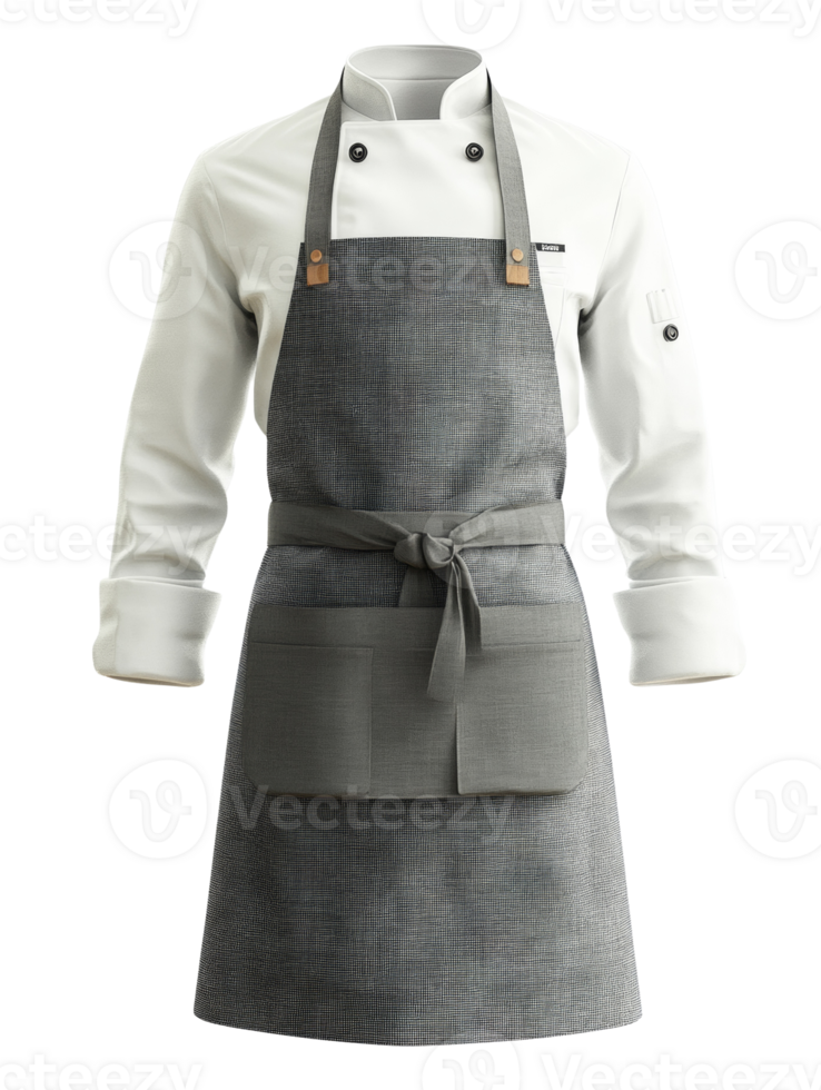 Chefs Jacket and Apron Professional Culinary Outfit png