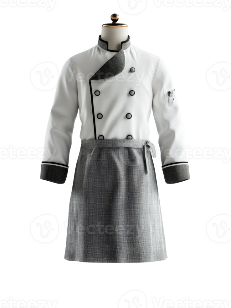 Chefs Uniform Displayed On A Mannequin png
