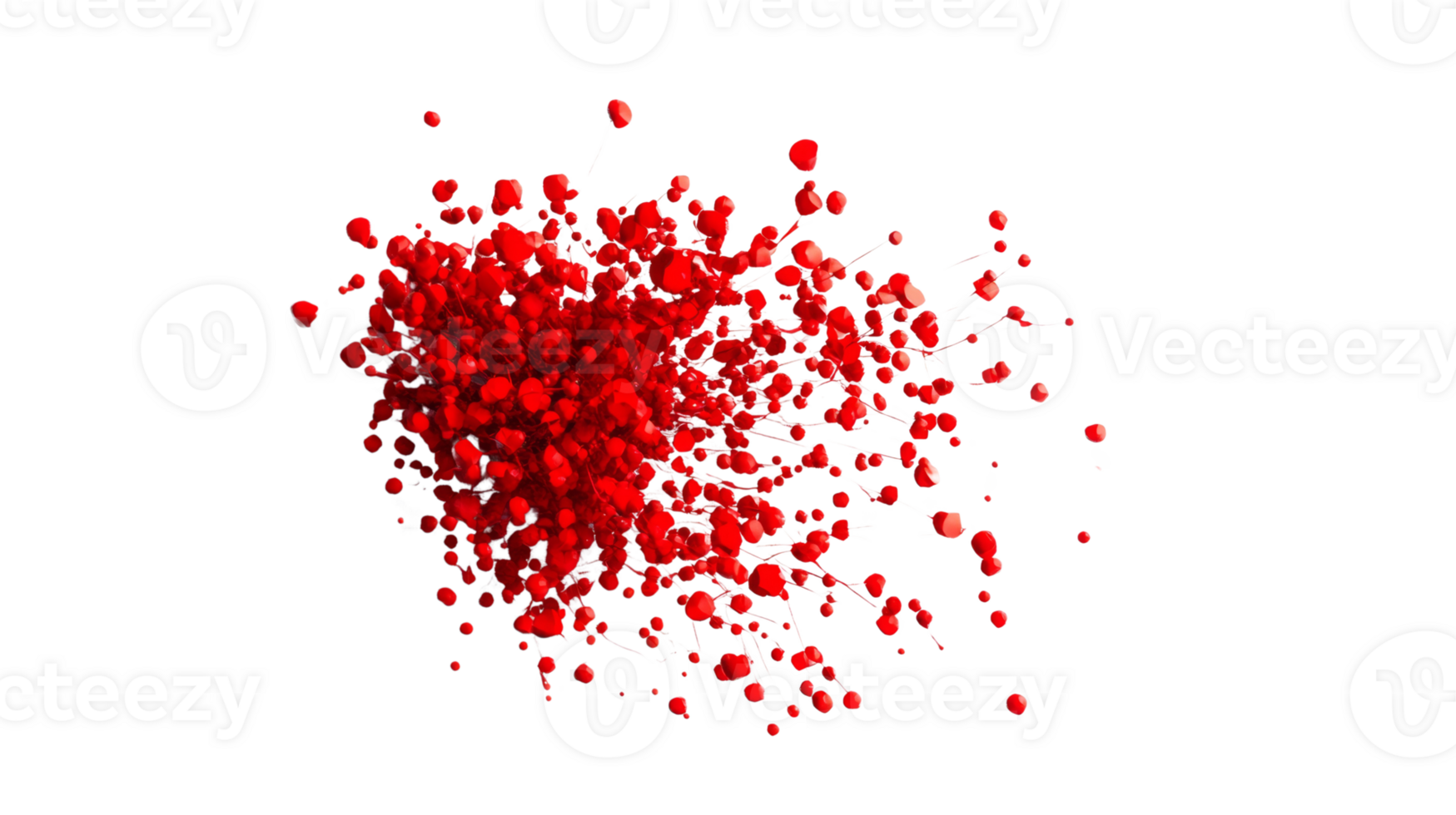 Abstract Red Splashes Exploding On Black Background png