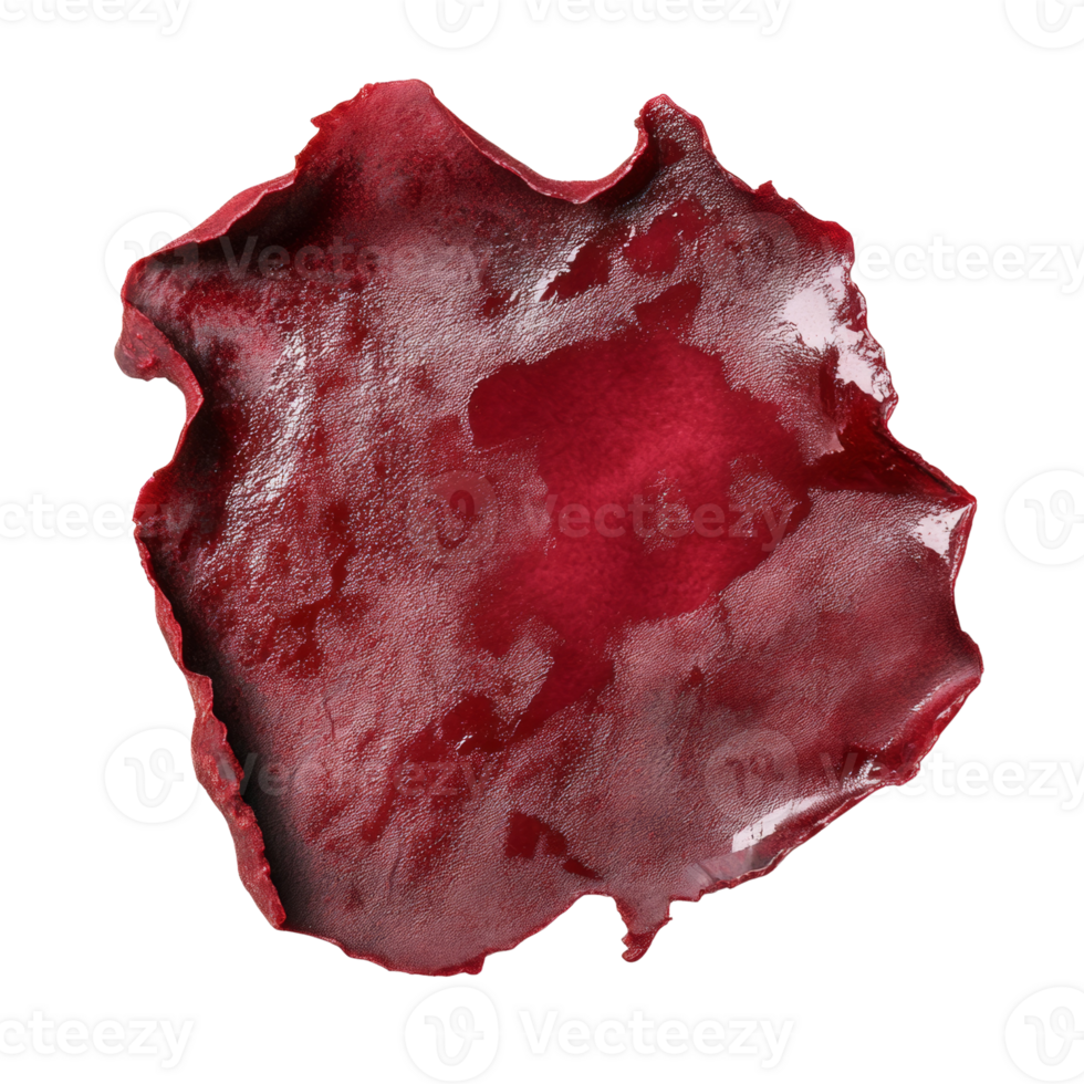A single dark red beet slice on white background png