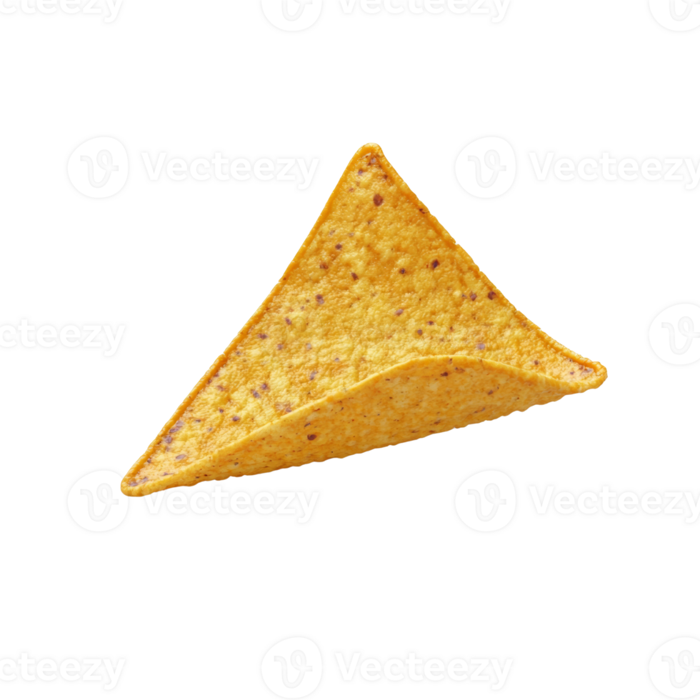 A Single Tortilla Chip Isolated On Black Background png