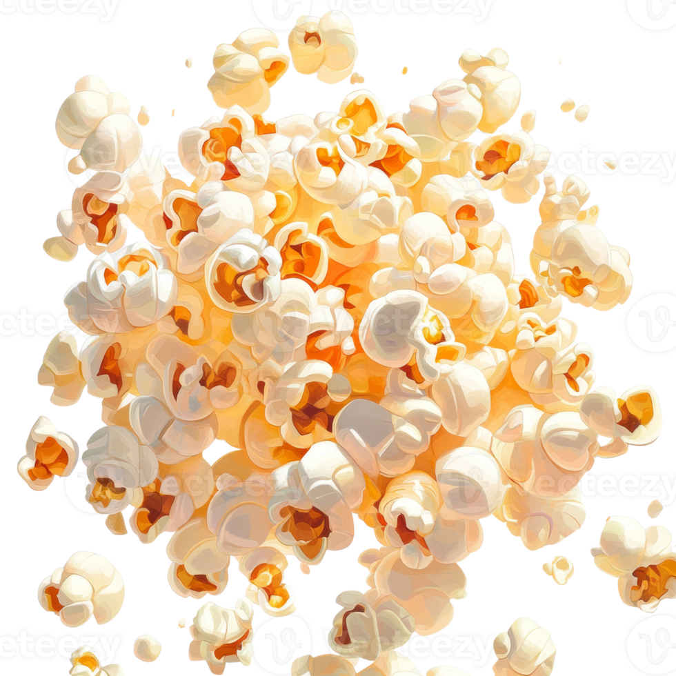 A Bountiful Cluster Of Fluffy Popcorn Kernels png