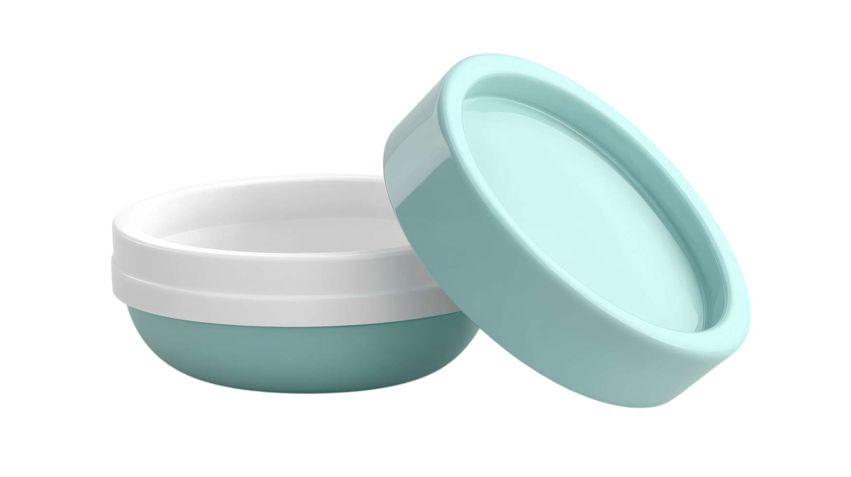 Stylish mint green container with a removable lid designed for storage and organization. png