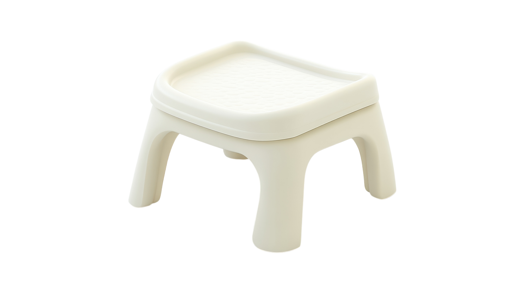 A small plastic stool with a white seat png
