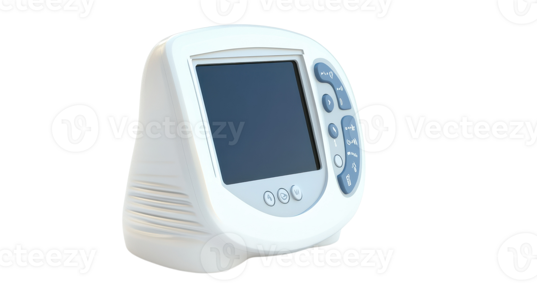 Medical monitoring device designed for patient care in clinical settings to track vital signs and health data. png
