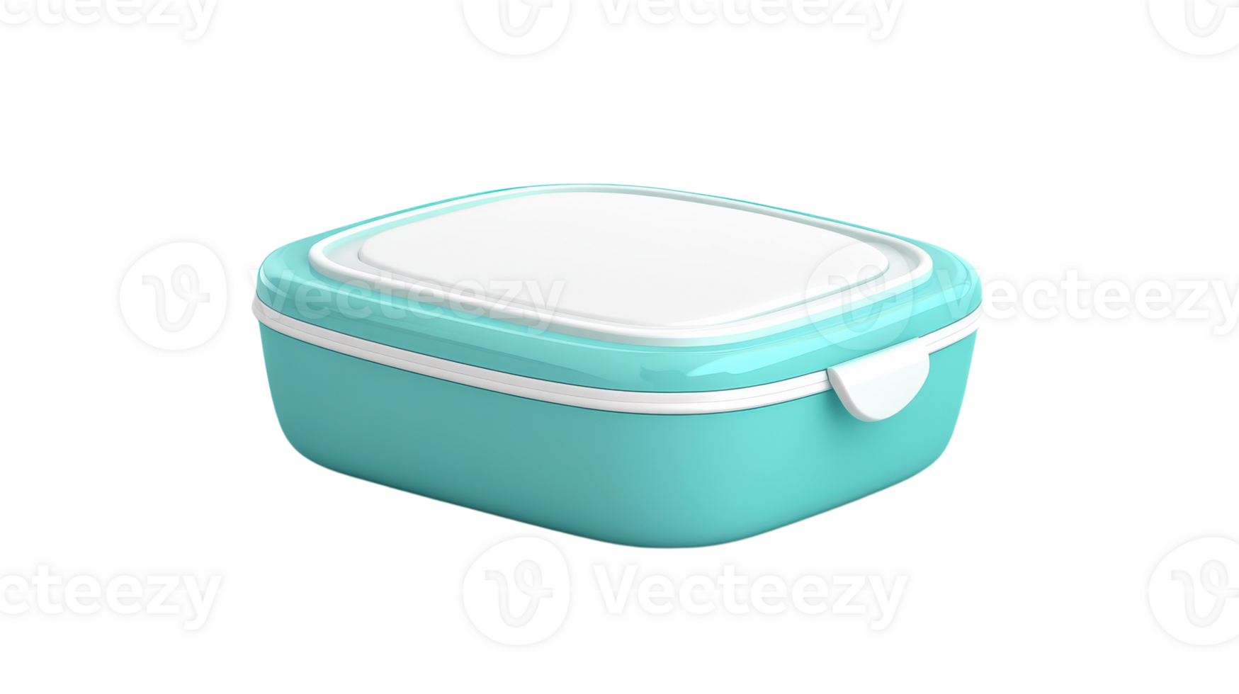 A turquoise food storage container with a white lid for keeping meals fresh in the kitchen or on-the-go, designed for everyday use. png