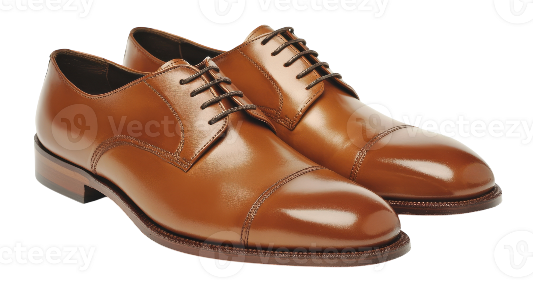 Elegant Pair of Polished Leather Shoes Ideal for Formal Occasions, Business Meetings, or Special Events. png