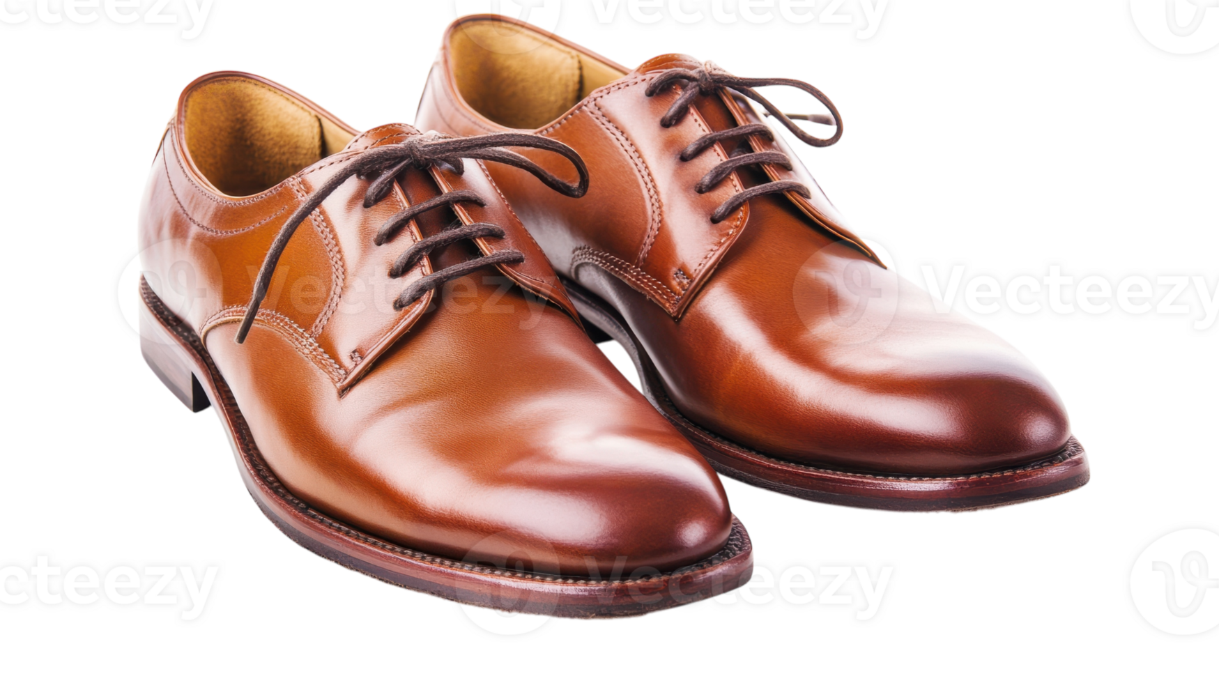 A Pair of Polished Leather Shoes with Laces Perfect for Formal Occasions and Business Attire, Ideal for Smart Casual Events or Wedding Footwear. png