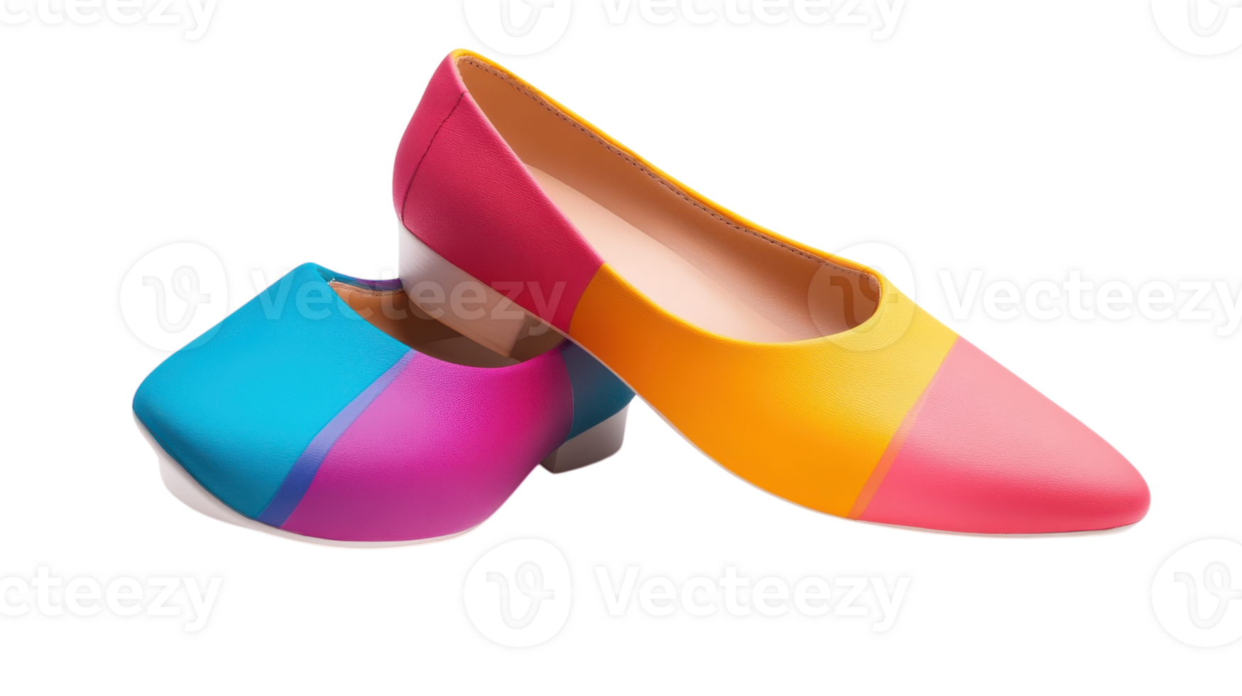A Pair of Vibrant Ballet Flats Perfect for Fashion Forward Individuals Looking to Elevate Their Footwear Choices with a Splash of Color and Style. png