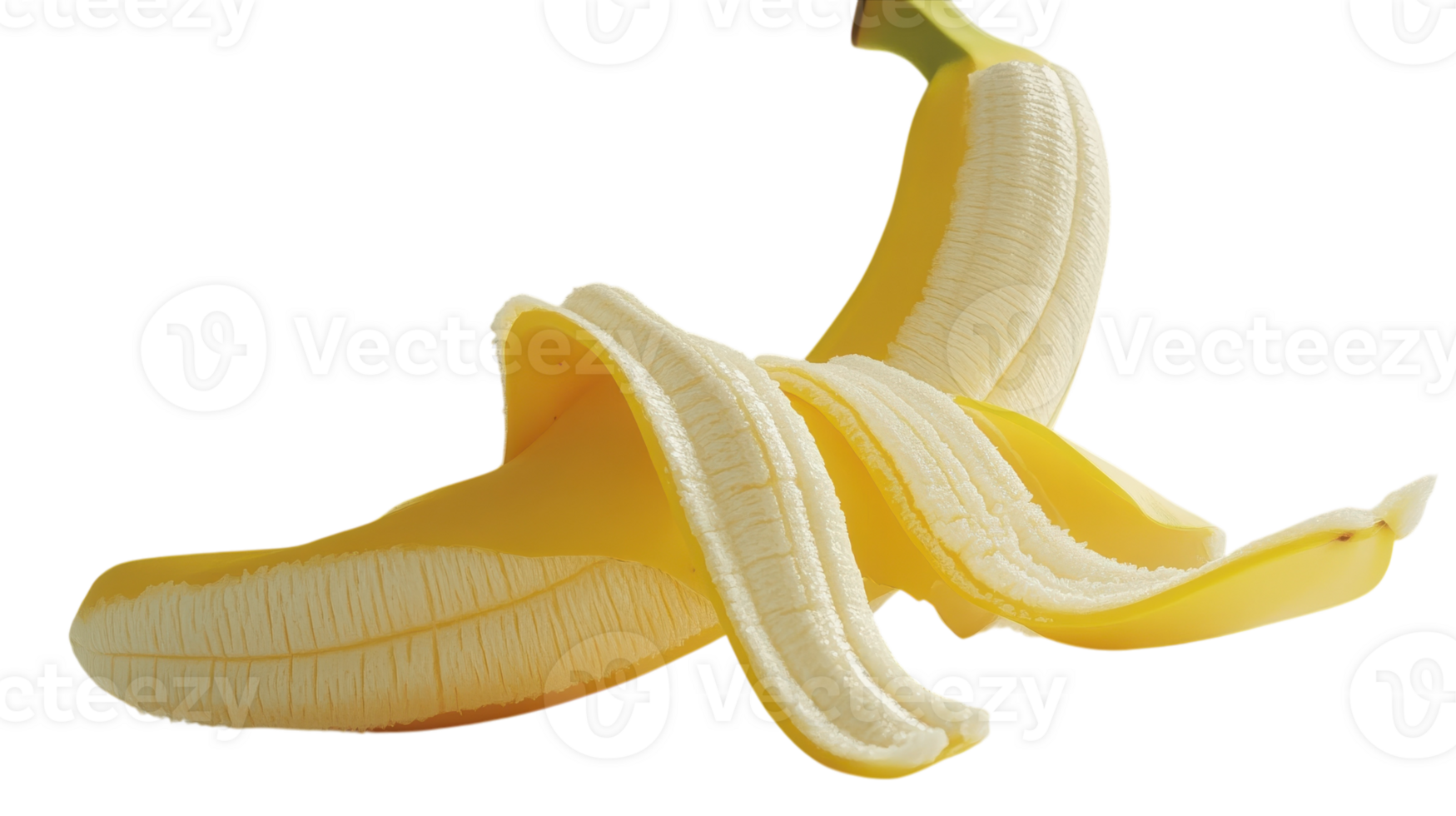 Isolated View of a Peeled Banana Perfect for Healthy Lifestyle and Nutrition Themes. png