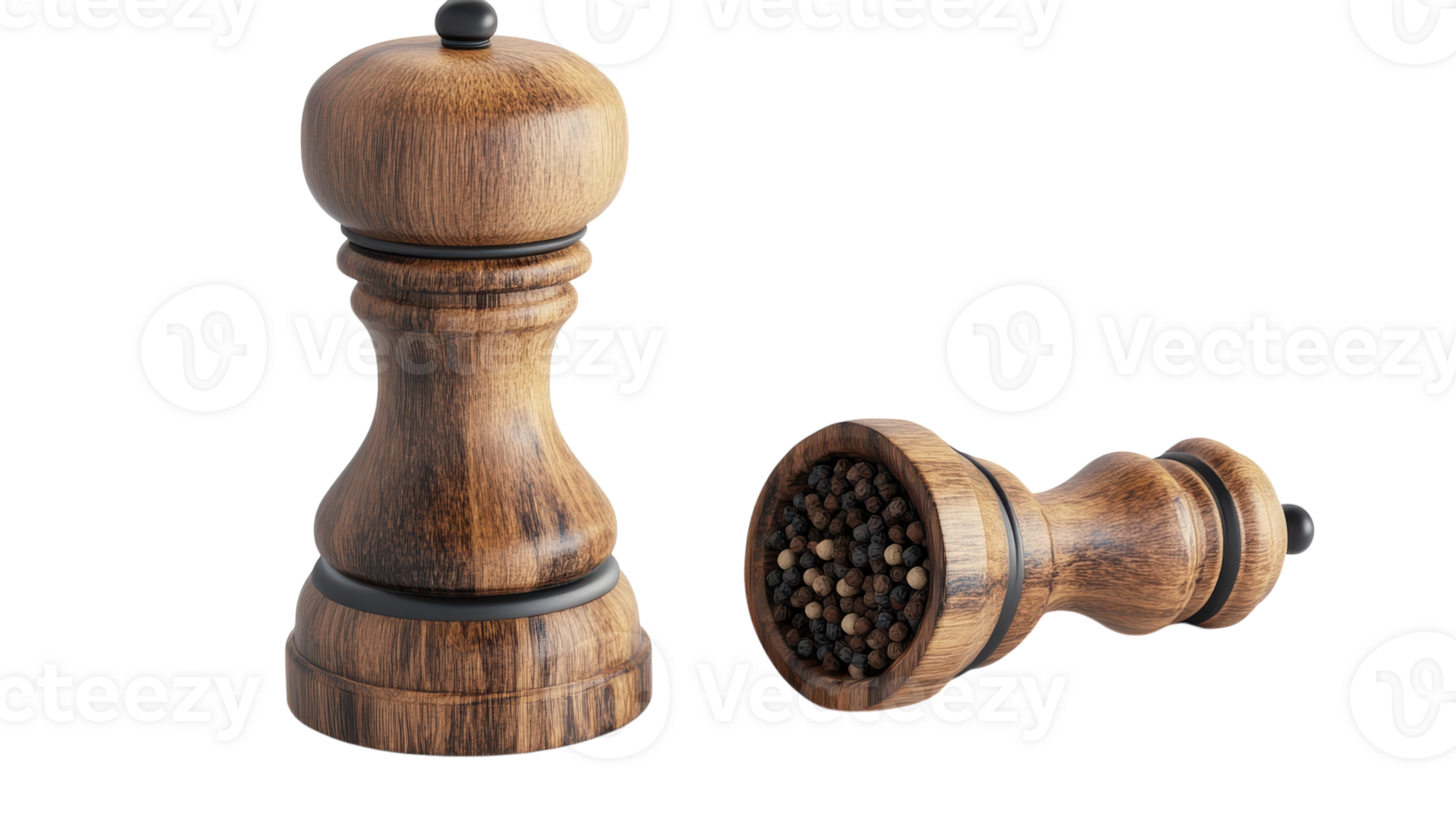 High-Quality Pepper Grinder on Clean White Background Perfect for Culinary Arts and Kitchen Decor. png