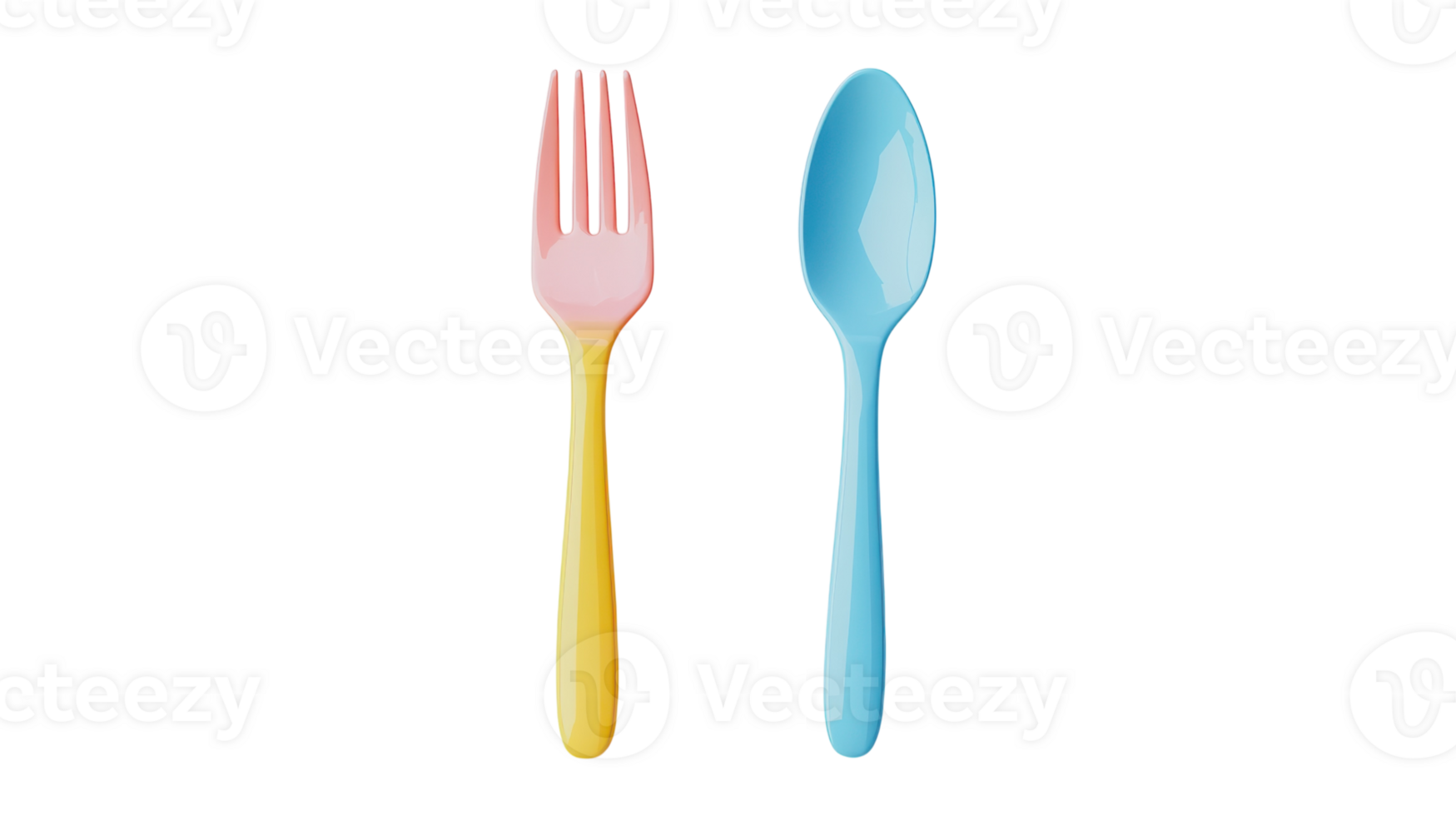 Enhance Your Culinary Collection with This Stylish Plastic Fork and Spoon Set on a Clean White Background for a Bright and Fresh Dining Experience. png