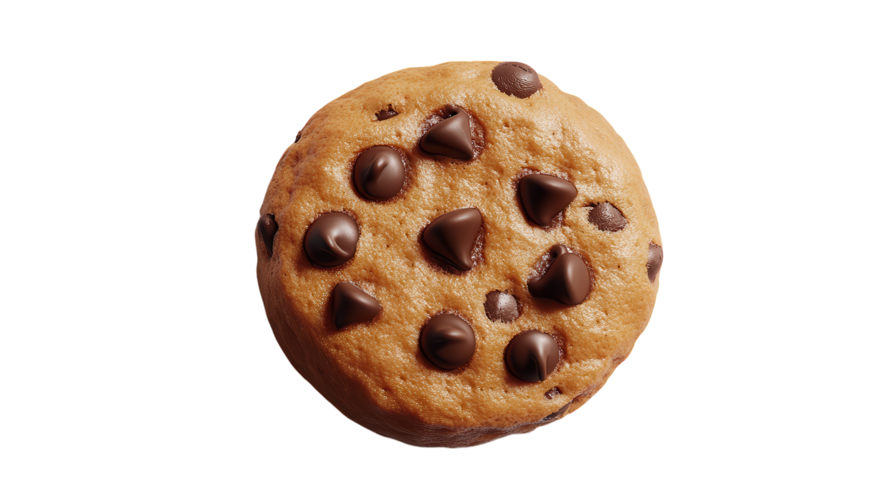 A Realistic Chocolate Chip Cookie on a Tray Perfect for Dessert Tables and Coffee Shops. png