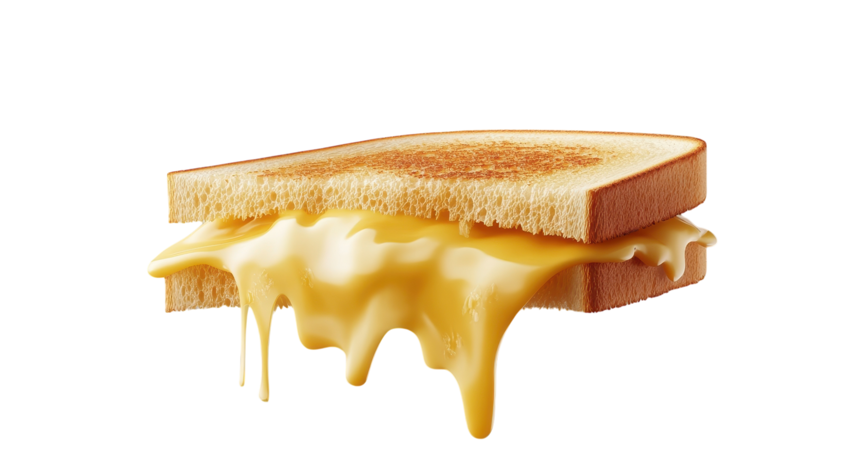Deliciously Melted Grilled Cheese Sandwich Perfect for Lunch and Snack Ideas with Crispy Golden Bread and Savory Cheddar Cheese. png