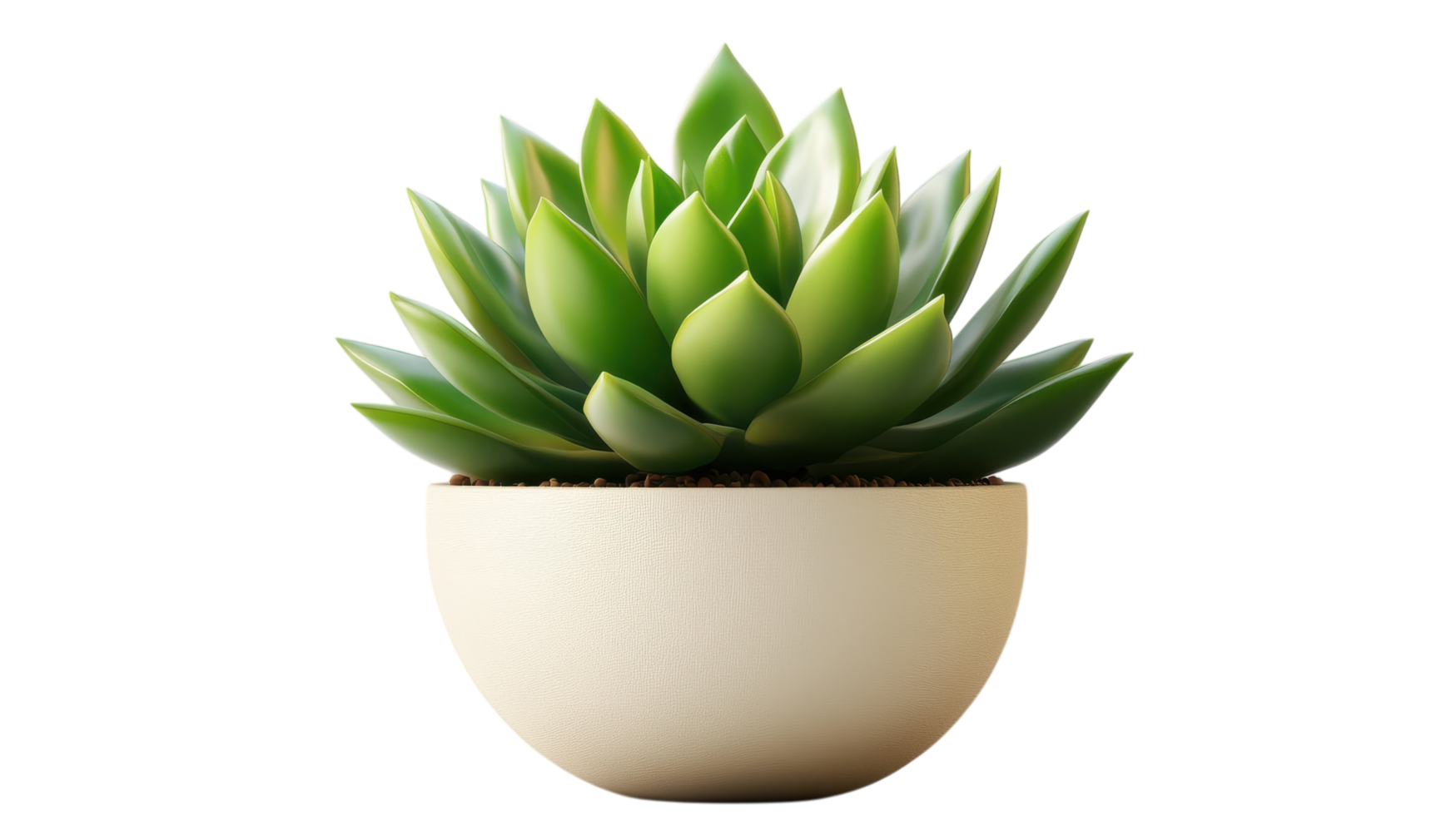 A Realistic Succulent Plant in a Pot Perfect for Home Decor or Interior Design. png