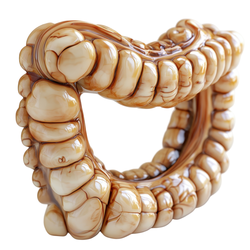 Detailed wooden dental sculpture resembling teeth displayed on a white background isolated on transparent background. png