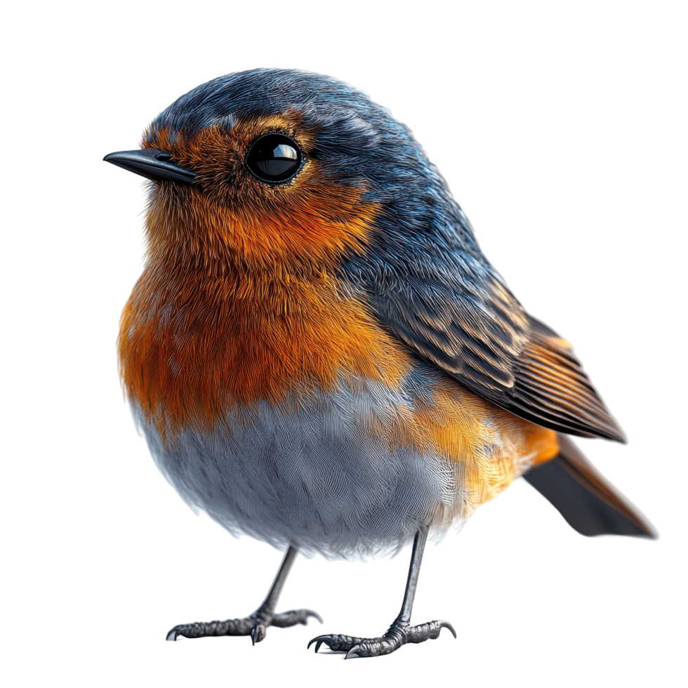 Colorful bird perched on a branch during a sunny day in a vibrant forest isolated on transparent background. png