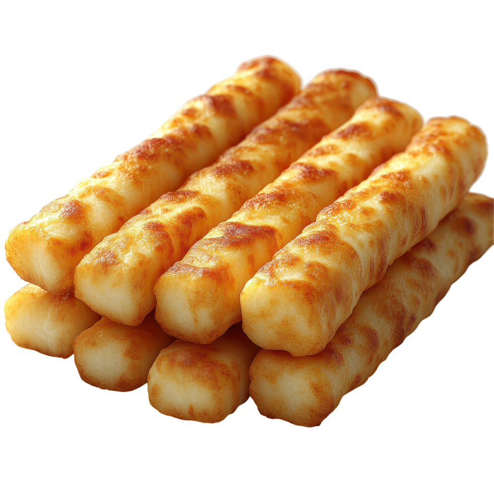 Crispy golden snacks stacked neatly on a white background during a bright kitchen setting isolated on transparent background. png