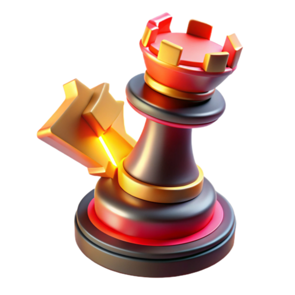 3D Render of a Fallen Chess King Piece Abstract Background Image png