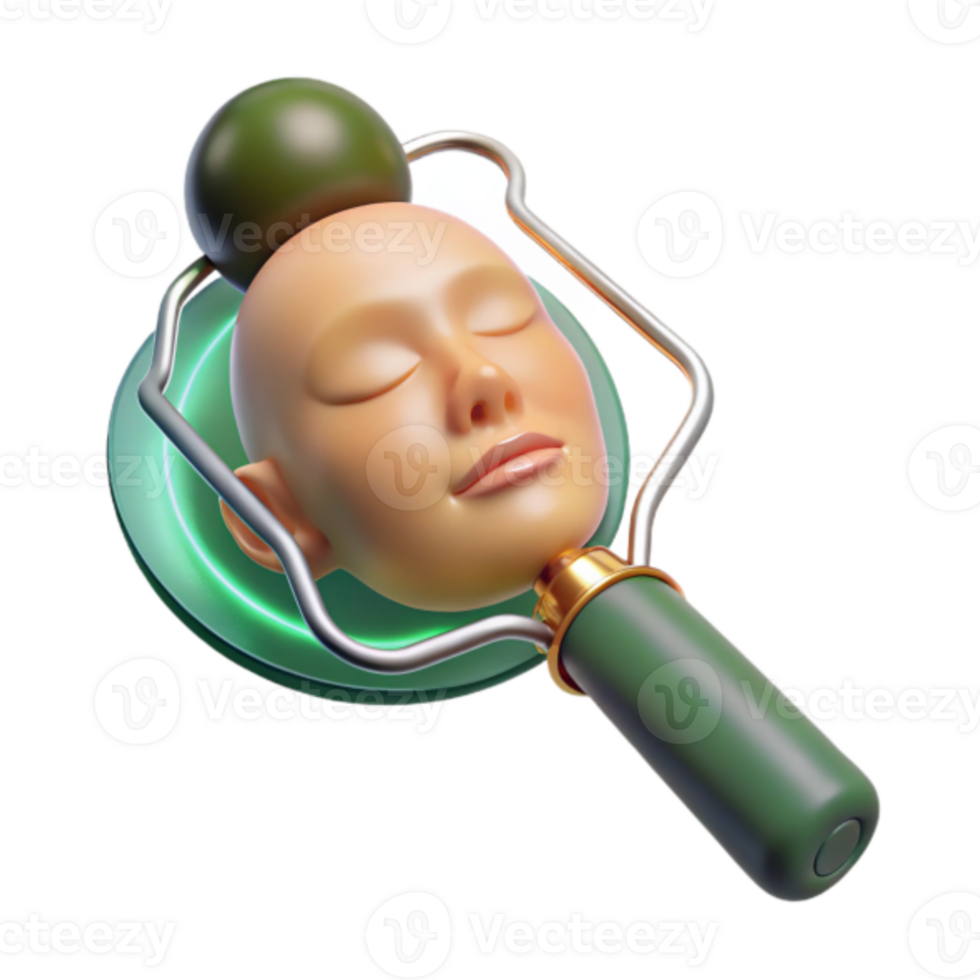 Serene 3D Render of a Facial Massage Tool png